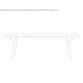 Rectangular table made of solid wood Tisice