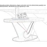 Oval dining table made of solid wood Urma