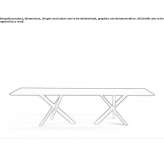 Rectangular oak table with a double base Buarcos
