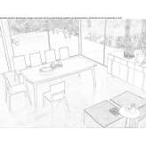 Rectangular table Meribel