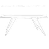 Rectangular dining table made of solid wood Collins