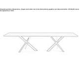 Rectangular table made of American walnut with a double base Buarcos