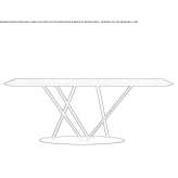 Rectangular dining table made of ceramic glass Dornoch
