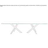 Rectangular crystal table with double base Buarcos