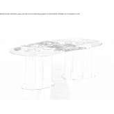 Table made of glass and metal Throop