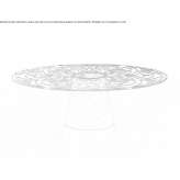 Oval table made of glass and metal Mombelli