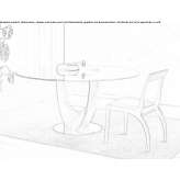 Round table made of wood and glass Wallsend