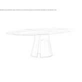Oval wooden table Karaagil