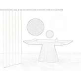 Extendable rectangular wooden table Jenesano