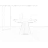 Extendable round wooden table Madone