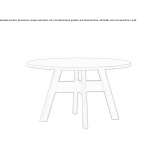 Round wooden table Pori