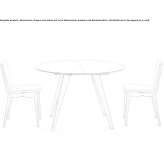 Extendable round wooden table Rode