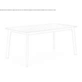 Extendable rectangular table made of wooden veneer Banning