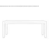 Extendable rectangular wooden table Duenweg