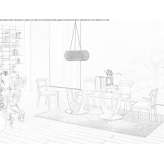 Rectangular table made of wood and glass Wallsend