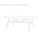 Oval wooden table Trawniki