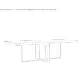 Rectangular wooden table Milan