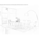 Rectangular table made of wood and glass Rosyth