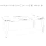 Extendable rectangular table Hasan