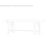 Rectangular wooden table Gemini