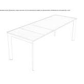 Extendable rectangular table Carcare