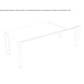 Extendable rectangular table Gardouch