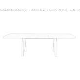 Extendable rectangular dining table Shumeyka