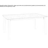 Rozkładany prostokątny stół aluminiowy Hasan