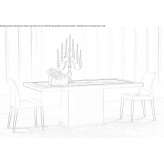 Rectangular travertine table Puerto