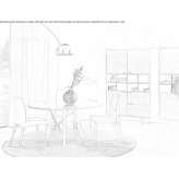 Round table made of wood and glass Duelmen