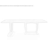 Rectangular ash dining table in a modern style Sorrento