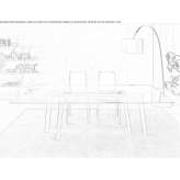 Rectangular table made of wood and glass Licenza
