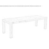 Extendable rectangular table Sanahcat