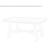 Extendable rectangular table Birda