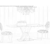 Nero Marquina rectangular marble table Puerto