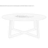 Round ash table with Lazy Susan Surduc