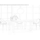 Rectangular table made of Carrara marble Petresti
