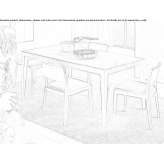 Extendable rectangular table Dangriga