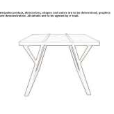 Square table made of corten and wood Boghicea