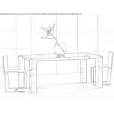 Nero Marquina rectangular marble table Petresti