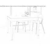 Extendable table made of wooden veneer Ciminna