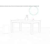 Extendable rectangular wooden table Cobram