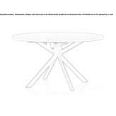 Extendable round ceramic table Wabash