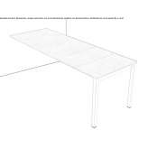 Extendable peninsula table Gmunden