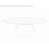 Round walnut table with Lazy Susan Corlette