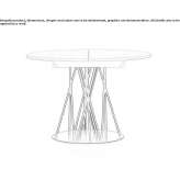 Piasentina extendable round stone table Kovarska
