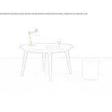 Extendable round wooden table Liubar