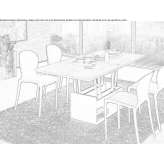 Wooden and extendable table/coffee table Karpuzlu