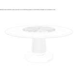 Round glass table with Lazy Susan Masio