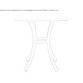 Aluminum table/table base Duba